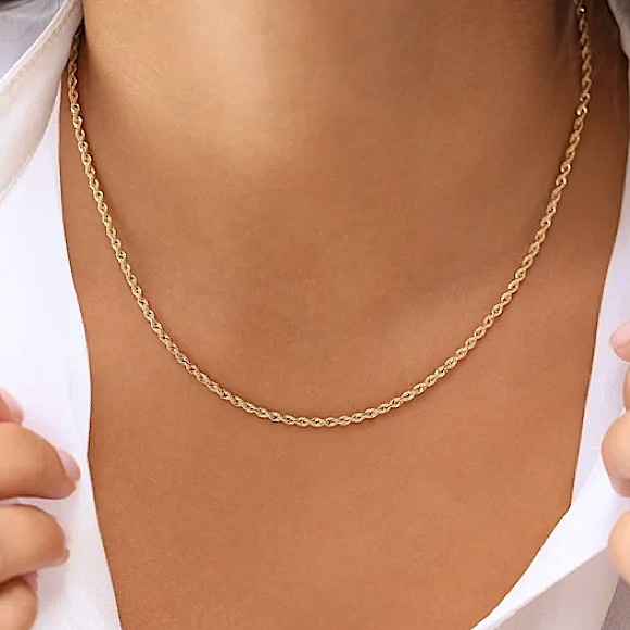 Non-Tarnish Twist Rope Chain - Picture 4 of 7